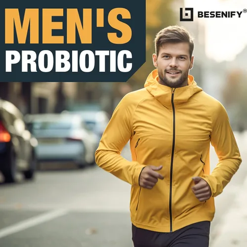 Miniatura 6 de Probióticos para hombres, 500 mil millones de CFU y 12 cepas, probiótico para hombres con cúrcuma, arándano, goji - Probióticos para la salud