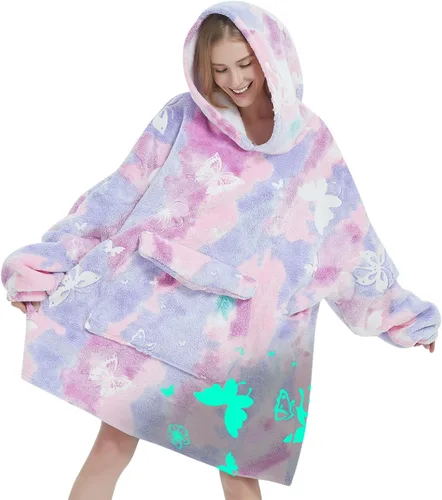 Miniatura 10 de Fiosnow Sudaderas con capucha de pizza y papas fritas para mujeres y hombres, sudaderas con capucha de tamaño grande para adultos, manta portátil