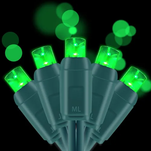 Miniatura 7 de Juego de 50 luces LED de Navidad de 0.197 in de gran angular, para exteriores, para jardín, patio, árboles, decoración de iluminación, cable verde