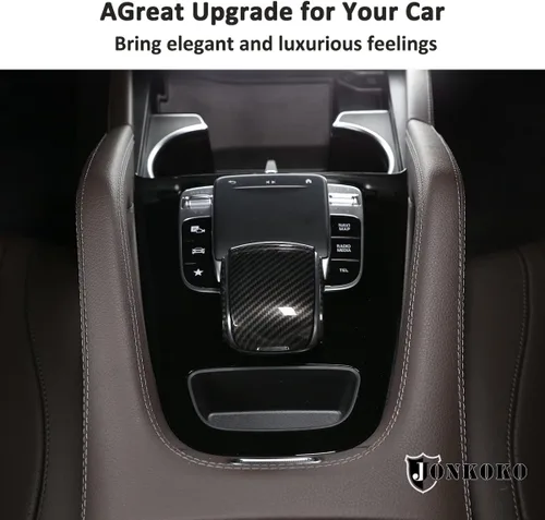 Miniatura 5 de YIWANG Cubierta de la cabeza de la palanca de cambios central del coche estilo de fibra de carbono ABS para Mercedes Benz GLE GLS Clase W167 X167