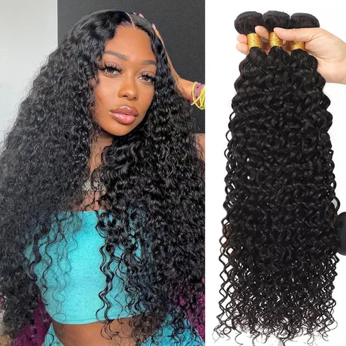 Miniatura 8 de Paquetes de cabello humano brasileño ondulado (14, 16, 18, 20 pulgadas), cabello humano sin procesar 12A, paquetes húmedos y ondulados, extensiones