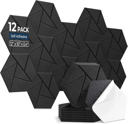 Miniatura 9 de Paquete de 8 Paneles Decorativos Absorbentes de Sonido, Arte de Pared Absorbente de Sonido, Arte de Pared Acústico de 48 x 32 Pulgadas