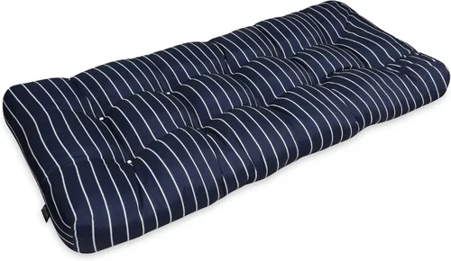 Miniatura 5 de Classic Accessories Cojín de banco para exteriores, azul marino clásico, rayas, 48 pulgadas de ancho x 18 pulgadas de profundidad x 5 pulgadas
