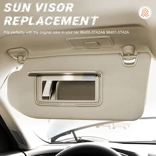 Miniatura 3 de Visera para el lado izquierdo del conductor y lado derecho del pasajero color beige, reemplazo compatible con Nissan Altima 2013 2014 2015 2016 2017