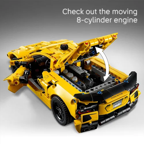 Miniatura 3 de LEGO Technic Chevrolet Corvette Stingray - Juego de construcción de juguete de auto para niños, niñas y niños, a partir de 9 años - Kit
