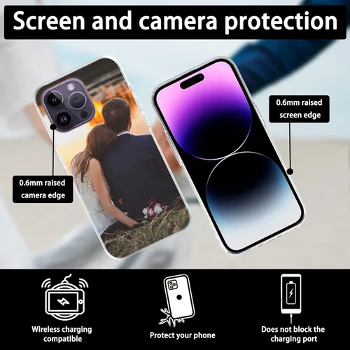 Miniatura 3 de Fundas de teléfono personalizadas, compatibles con iPhone 17, 16, 15, 14, 13, 12, 11 Pro Max Plus X, fabricada en Estados Unidos, crea tu propia 1