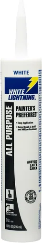 Miniatura 2 de White Lightning W13000010 Painter's Preferred - Calafateo de látex acrílico multiusos, blanco, 10 onzas líquidas
