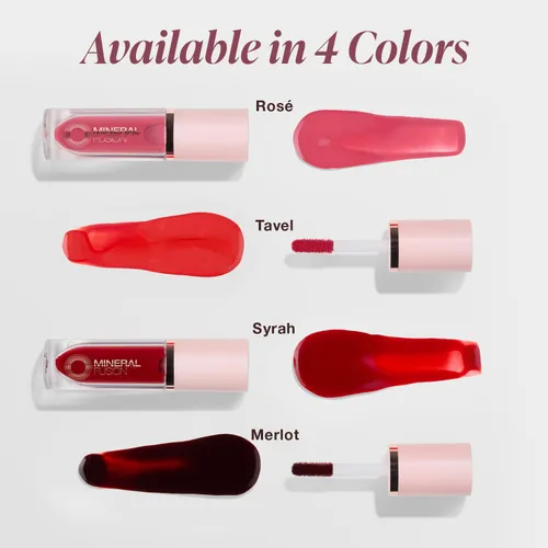 Miniatura 7 de Mineral Fusion Merlot 2 en 1 Lip & Cheek Stain Merlot, 0.10 onzas líquidas, rojo cereza profundo hidratante, de larga duración, color mate