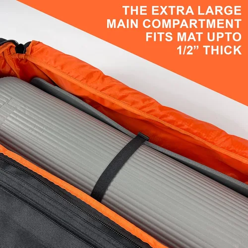 Miniatura 4 de Fitdom Bolsa de yoga inspirada en la táctica para hombres adultos. Bolsas de yoga resistentes y transportadores que se adaptan a todas tus cosas.