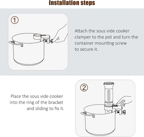 Miniatura 4 de Reemplazo de abrazadera de soporte Sous Vide para todos los KitchenBoss Sous-Vide BK300 Sous Vide Cooker Fixing Bracket, Compatible with all