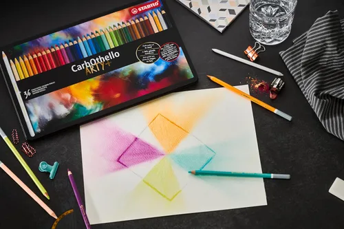 Miniatura 4 de STABILO Lápiz de Color de Artista Pastel Tiza CarbOthello ARTY, Juego de 36 en Lata, Efectos de Acuarela, Bocetos, Dibujo, Colorear