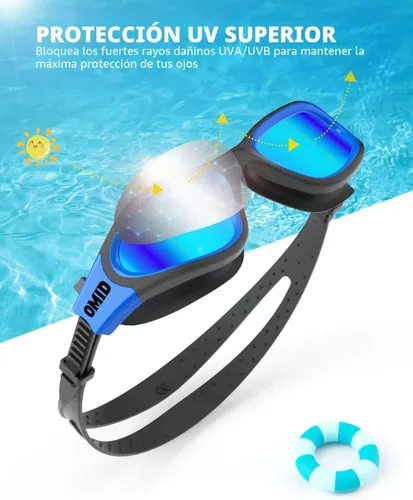 Miniatura 6 de OMID Kids Swim Goggles, P2mini Polarized Swimming Goggles Comfortable for Age 6-14