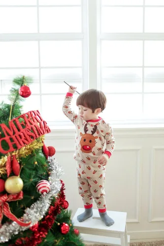 Miniatura 111 de VAENAIT BABY Infant Toddler Kids Adult Couple Family Matching Women Men Christmas Pjs Xmas Holiday Buffalo Plaid Pajama Set