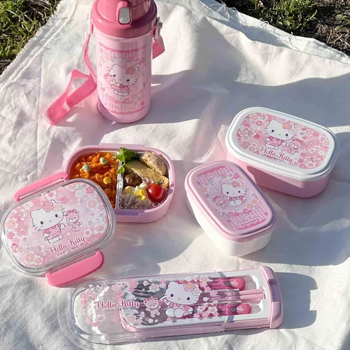 Miniatura 7 de OSK CT-20 - Juego de cubiertos de Hello Kitty, Sakura, tirar, trío, palillos, cuchara, tenedor, hecho en Japón, deslizante, apto para lavavajillas