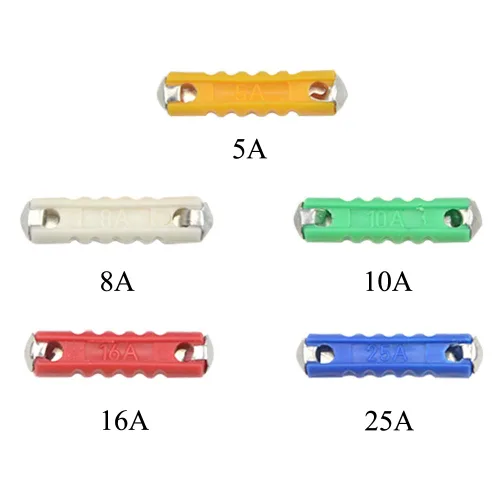 WMYCONGCONG 200 fusibles de automóvil europeos para automóviles 5A, 8A, 10A, 16A, 25A, para autos clásicos, estilo antiguo, no de cerámica