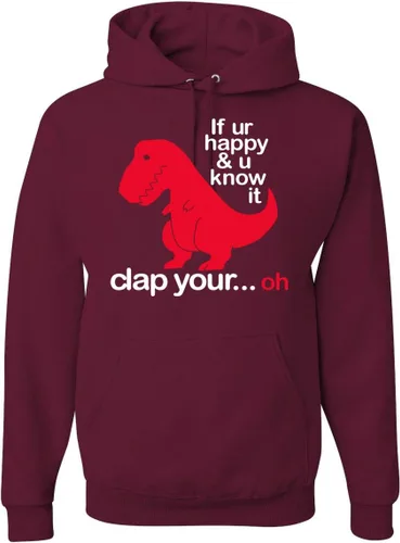 Miniatura 41 de Wild Bobby Sudadera con capucha unisex con estampado "If You're Happy and You Know it" de Dinausor