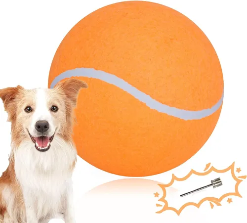 Miniatura 9 de Banfeng Pelota de tenis grande para perros, pelota de tenis gigante para perros, juguete grande para deportes al aire libre, regalo para perros