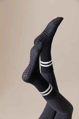 Miniatura 4 de Calcetines antideslizantes de yoga para mujer con agarre de pilates con agarres, calcetines atléticos para hospital para mujer