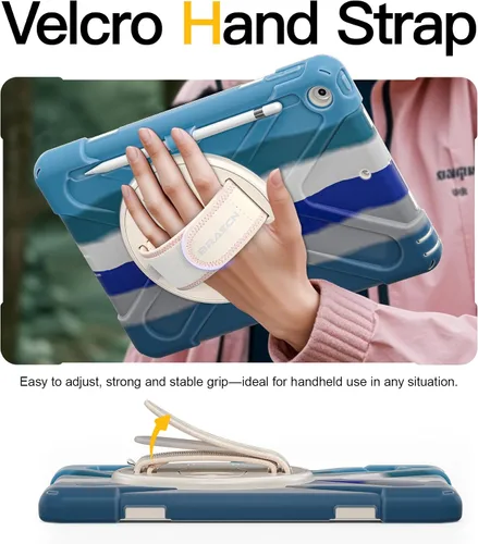 Miniatura 8 de BRAECN Funda para iPad de 9ª/8ª/7ª Generación, Funda Resistente a Prueba de Golpes con Protector de Pantalla, Soporte para Lápiz, Soporte para Tapa