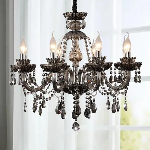 Miniatura 10 de Apliques de Pared de Cristal Luces de Pared Elegantes Lámpara de Pared de Cristal Gris Retro Juego de 2 Candelabro de Estilo Europeo Adecuado