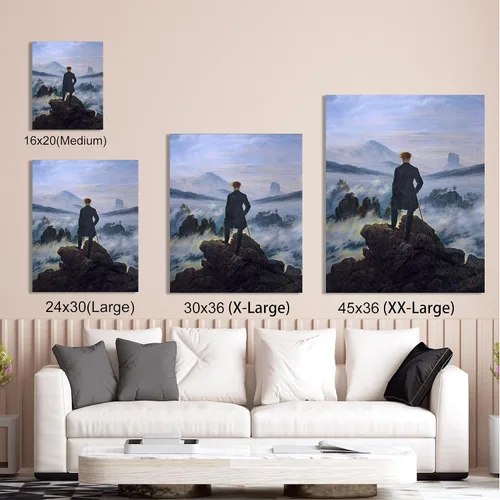 Miniatura 539 de A&T ARTWORK Campo de trigo con cipreses de Van Gogh Las reproducciones de arte clásico mundial, impresiones en lienzo giclée para decoración