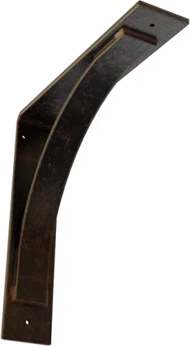 Miniatura 202 de Soporte de acero Morris de 3 pulgadas de ancho x 6 pulgadas de profundidad x 6 pulgadas de alto, latón envejecido