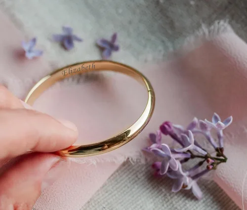 Miniatura 3 de Pulsera personalizada chapada en oro de 14 quilates para bebés, niños pequeños, adolescentes o mujeres, joyería personalizada con nombre grabado
