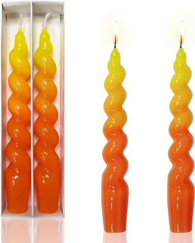 Miniatura 14 de Pink Candlesticks - Juego de 2 velas cónicas en espiral, sin perfume, de 10 pulgadas de largo, velas cónicas sin perfume para decoración del hogar