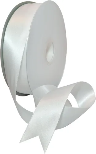 Miniatura 9 de Morex Ribbon Cinta de satén de doble cara de 1/4 pulgadas x 100 yardas, cinta blanca antigua para envolver regalos, tarjetas de regalo