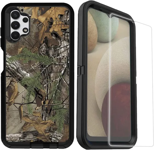 Miniatura 10 de Funda compatible con Aesthetics Samsung Galaxy A32 5G con protector de lente de cámara para niñas y mujeres, bonito diseño floral, a prueba de Verde