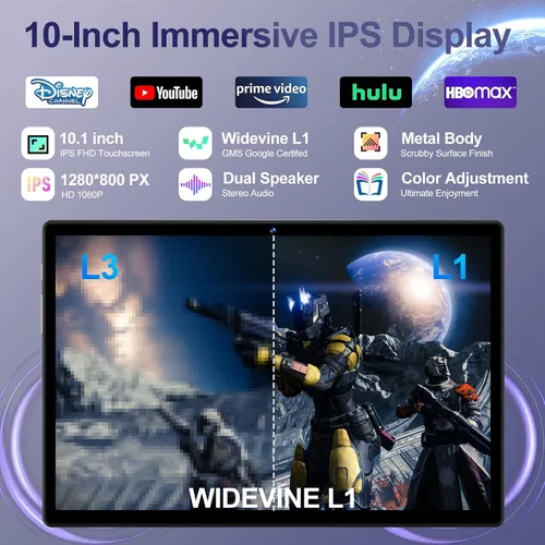Miniatura 5 de Tablet Android 15 2025 con teclado Gemini AI, Tablets de electrónica de 30GB+128GB de ocho núcleos con pantalla IPS HD de 10 pulgadas, 8000mAh