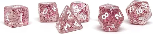 Miniatura 8 de Mini colección de dados poliédricos de 0.394 pulgadas - Incluye un D20, D12, D10, D8, D6, D4 y D00 (Aqua Shine)