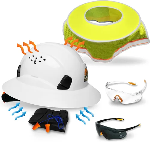 Miniatura 11 de KwikSafety - Charlotte, NC - Sombreros duros [Ala completa, estilo gorra, estilo de escalada] Tipo 1, Clase C ANSI OSHA Negro (Premium)