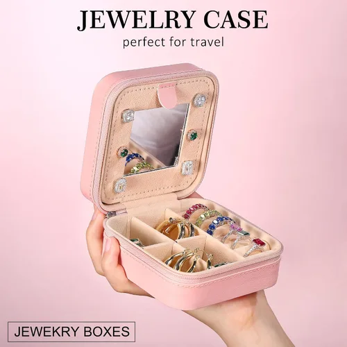 Miniatura 3 de Regalo de Navidad para mujeres y niñas, joyero de viaje, mini joyero, organizador de joyas pequeño, regalos para adolescentes, niñas, regalos