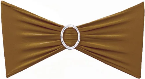 Miniatura 15 de Paquete de 50 unidades de cintas elásticas de elastano azul polvoriento para sillas, con moños, bandas de cubierta de silla elásticas, hebillas Azul