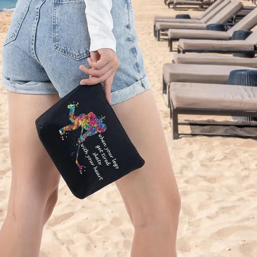 Miniatura 7 de G2TUP Bolsa de cosméticos de hockey sobre hielo, estuche de maquillaje para jugadores de hockey, regalo para niñas cuando tus piernas se cansan