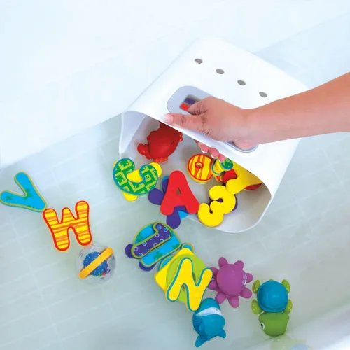 Miniatura 2 de Nuby Organizador de juguetes para bañera – Organizador de almacenamiento de juguetes de baño con bandeja antideslizante – Diseño de secado rápido
