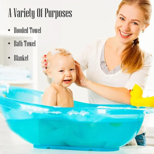 Miniatura 7 de CORAL DOCK Paquete de 3 juegos de toallas de baño con capucha para bebé, ultraabsorbentes, artículos esenciales para bebé para recién nacido niño