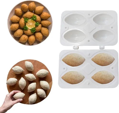 Miniatura 5 de Herramienta para hacer albóndigas para hacer albóndigas, ABS, alta resistencia, multiusos, lavavajillas (4 compartimentos)