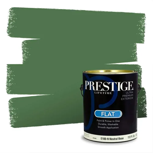 Miniatura 28 de Prestige Paints - Pintura exterior e imprimación en uno, 1 galón, plano, compatibilidad comparable con el color menta «Whipped Mint» de Behr