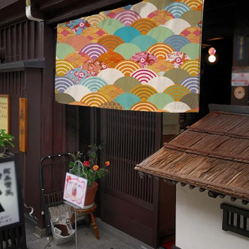Miniatura 16 de Konsilsa Cortina japonesa Noren, letrero de restaurante japonés de sushi, decoración de puerta, cortina para restaurante, sushi, decoración del G