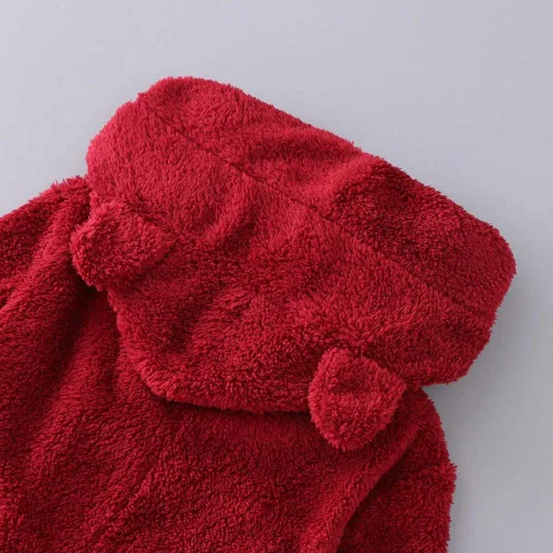 Miniatura 9 de Pijama de forro polar para mujer, mameluco cálido de sherpa, ropa de dormir de una pieza con cremallera y capucha