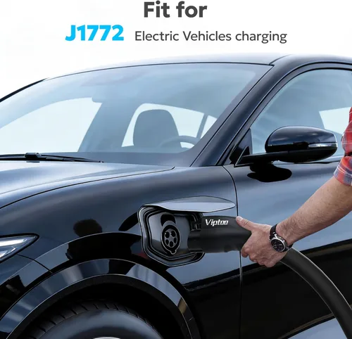 Miniatura 4 de Adaptador para cargador Tesla a J1772 EV [solo a J1772], convertidor de hasta 60 amperios 250 V CA con bloqueo de seguridad de presión, compatible