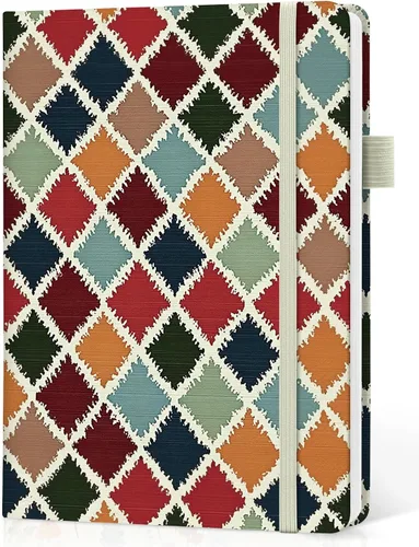 Miniatura 14 de Taja Cuaderno rayado para mujeres y hombres, diario de cuero de tapa dura para escribir, cuaderno de rayas universitarias A5 para trabajo y toma