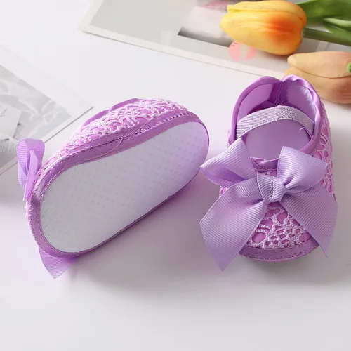 Miniatura 6 de Prewalker - Zapatos deportivos para recién nacidos suaves de princesa zapatos planos de piel sintética zapatos para caminar