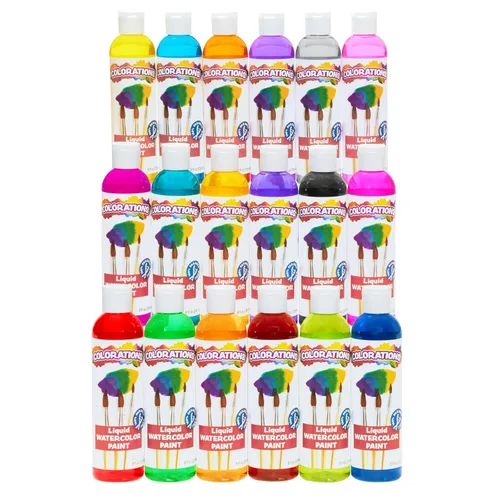 Miniatura 18 de Colorations - LWPACK - Pintura líquida para acuarela, 4 onzas líquidas, juego de 6, no tóxica, pintura, niños, manualidades, pasatiempos, diversión