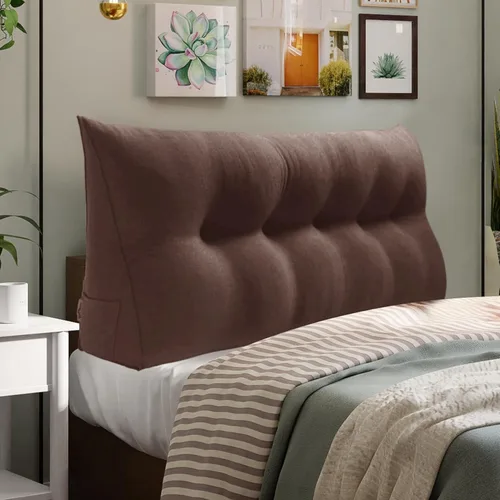 Miniatura 37 de Almohada WOWMAX grande de apoyo con forma triangular, almohada con forma de cuña para respaldo o lectura, cabecero para el día de la Madre