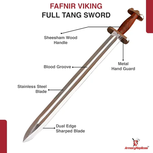 Miniatura 3 de Armory Replicas™ Colección de espadas de acero de Damasco vikingo y anglosajón de espada completa