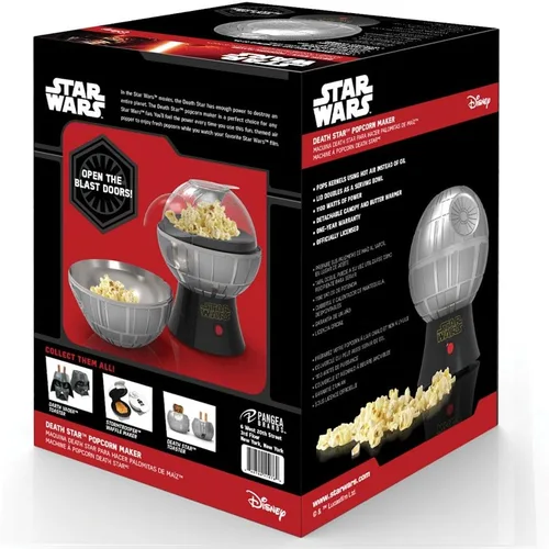 Miniatura 2 de Máquina de palomitas de maíz Star Wars Rogue One Death Star, eléctrica, estilo aire caliente con recipiente extraíble Star Wars Death Star