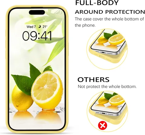 Miniatura 168 de GUAGUA Funda compatible con iPhone 17 Pro Max de 6.9 pulgadas, silicona líquida, goma de gel suave, delgada, forro de microfibra delgada